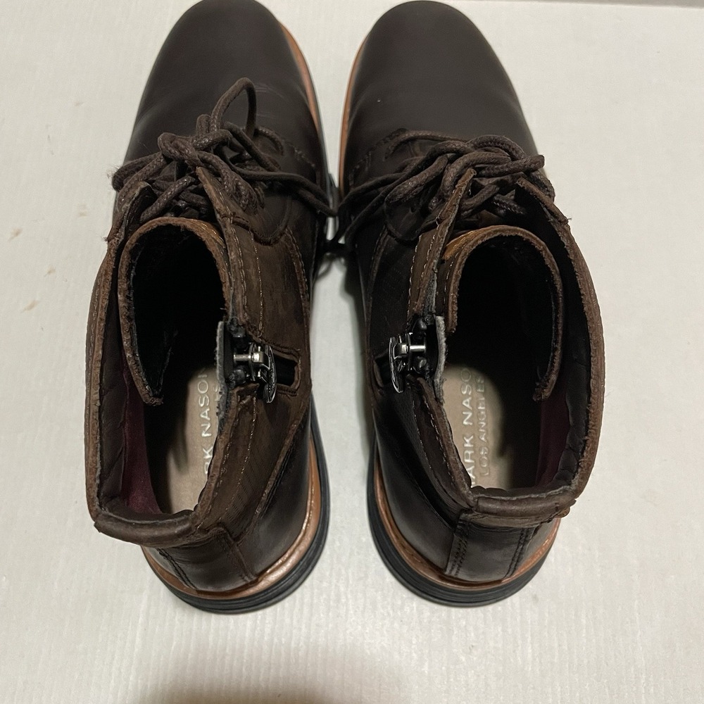 Mark Nason Los Angeles Leather Chukka Boots Dark Brown Side Zip Men's 8 SN225032 - Picture 5 of 8